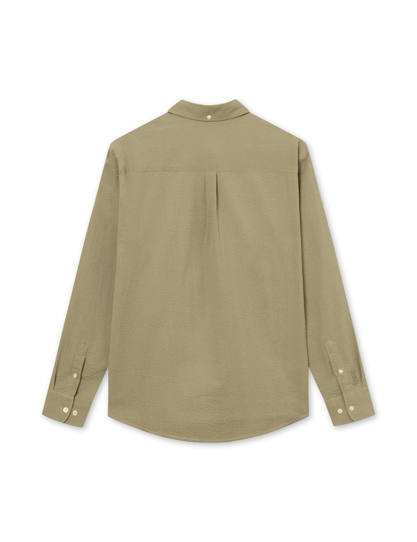 BUSH SEERSUCKER SHIRT - OLIVE