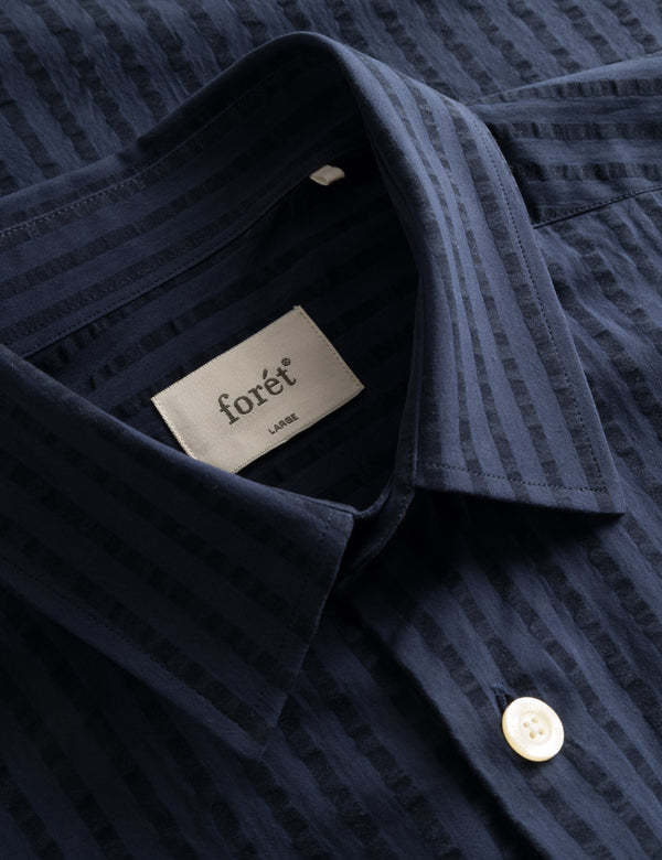 VOLE SEERSCUKER SS SHIRT - NAVY