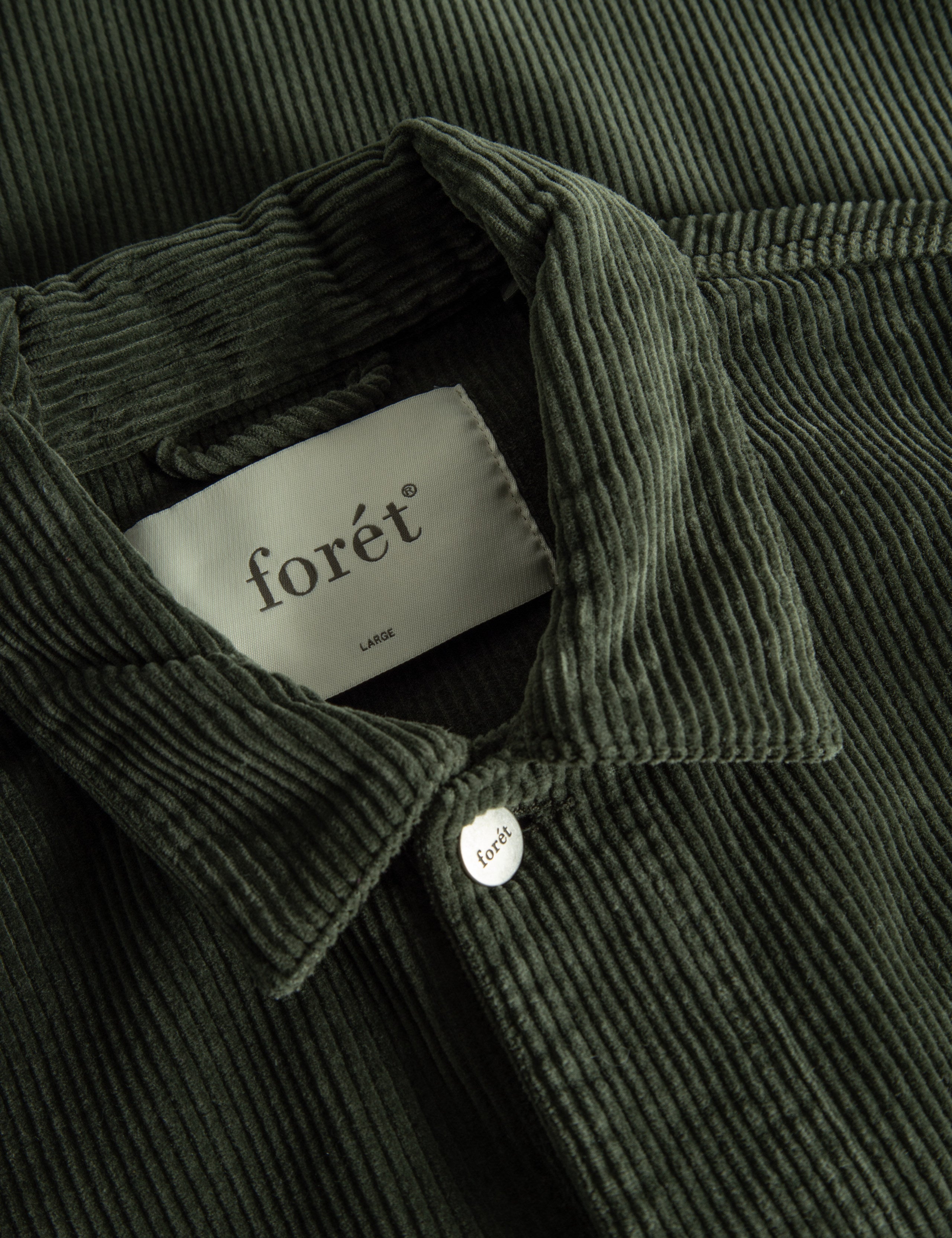 ROWAN OVERSHIRT - DARK MOSS CORDUROY