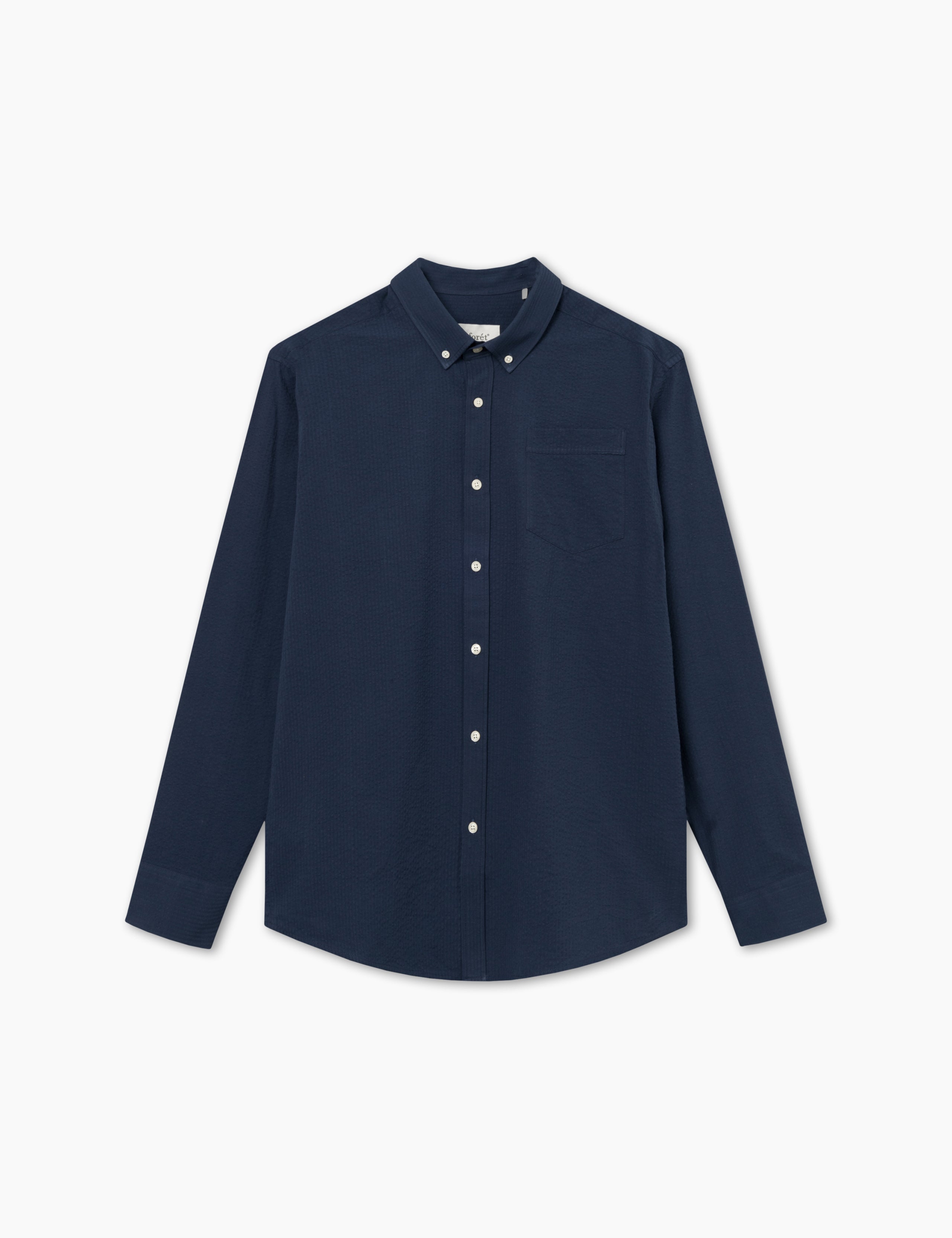 BUSH SEERSUCKER SHIRT - NAVY