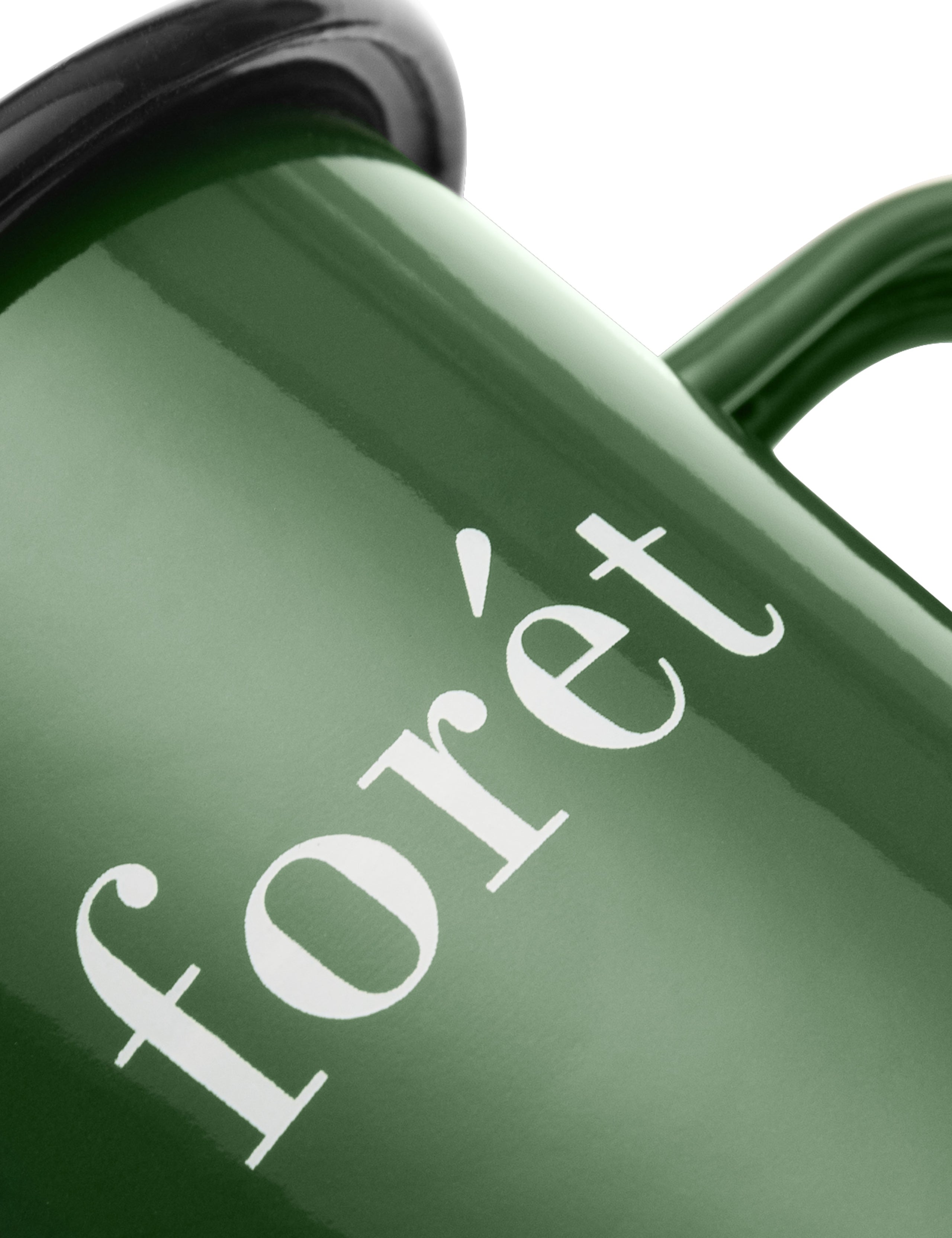 BEAN ENAMEL MUG - DARK GREEN