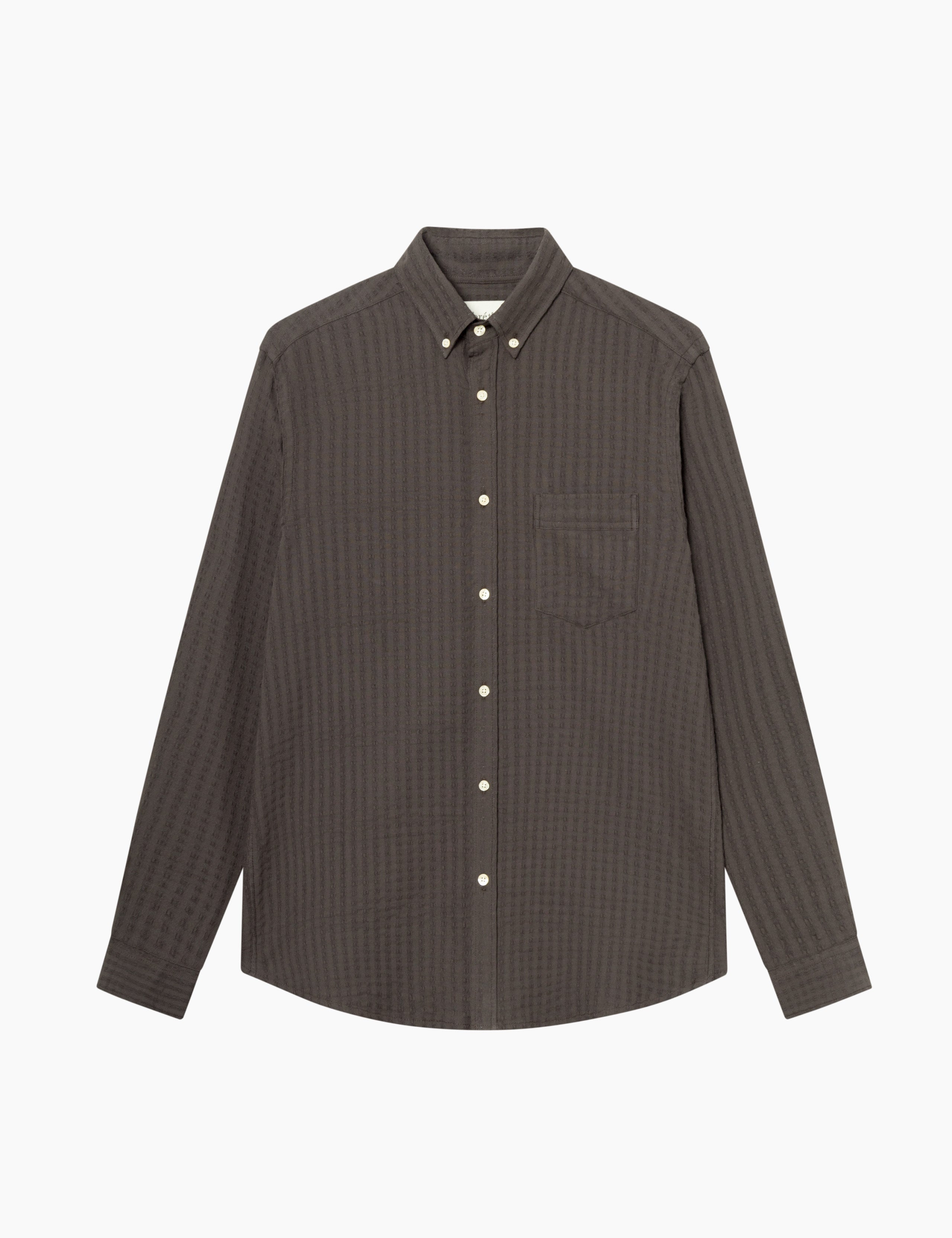 DAWN JACQUARD SHIRT - COLD BROWN