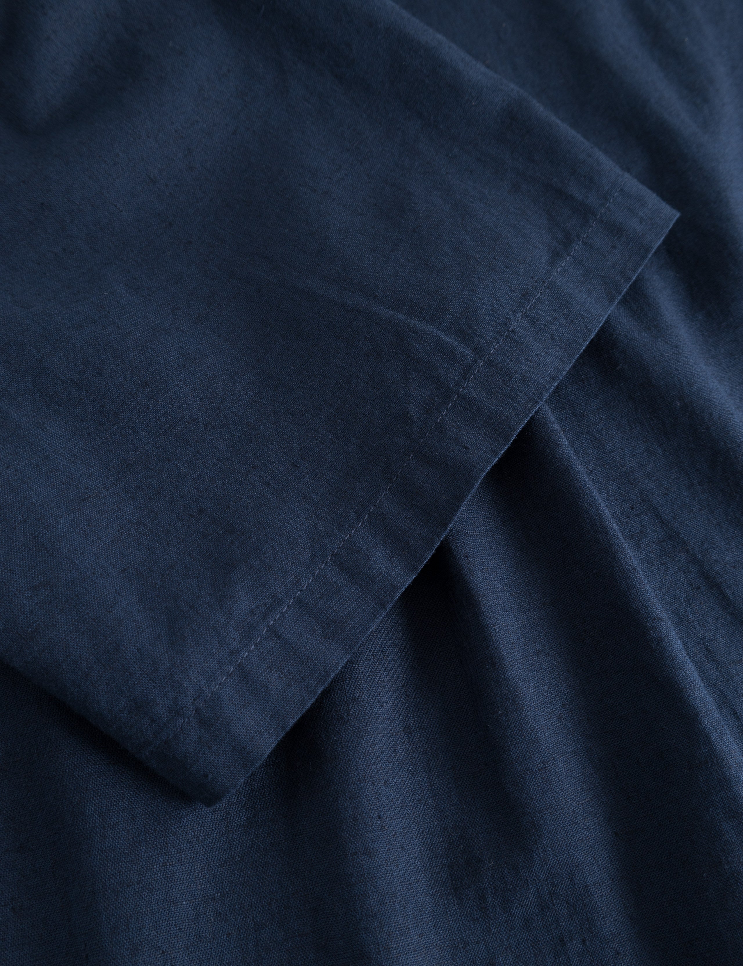 SERENE LINEN SS SHIRT - NAVY