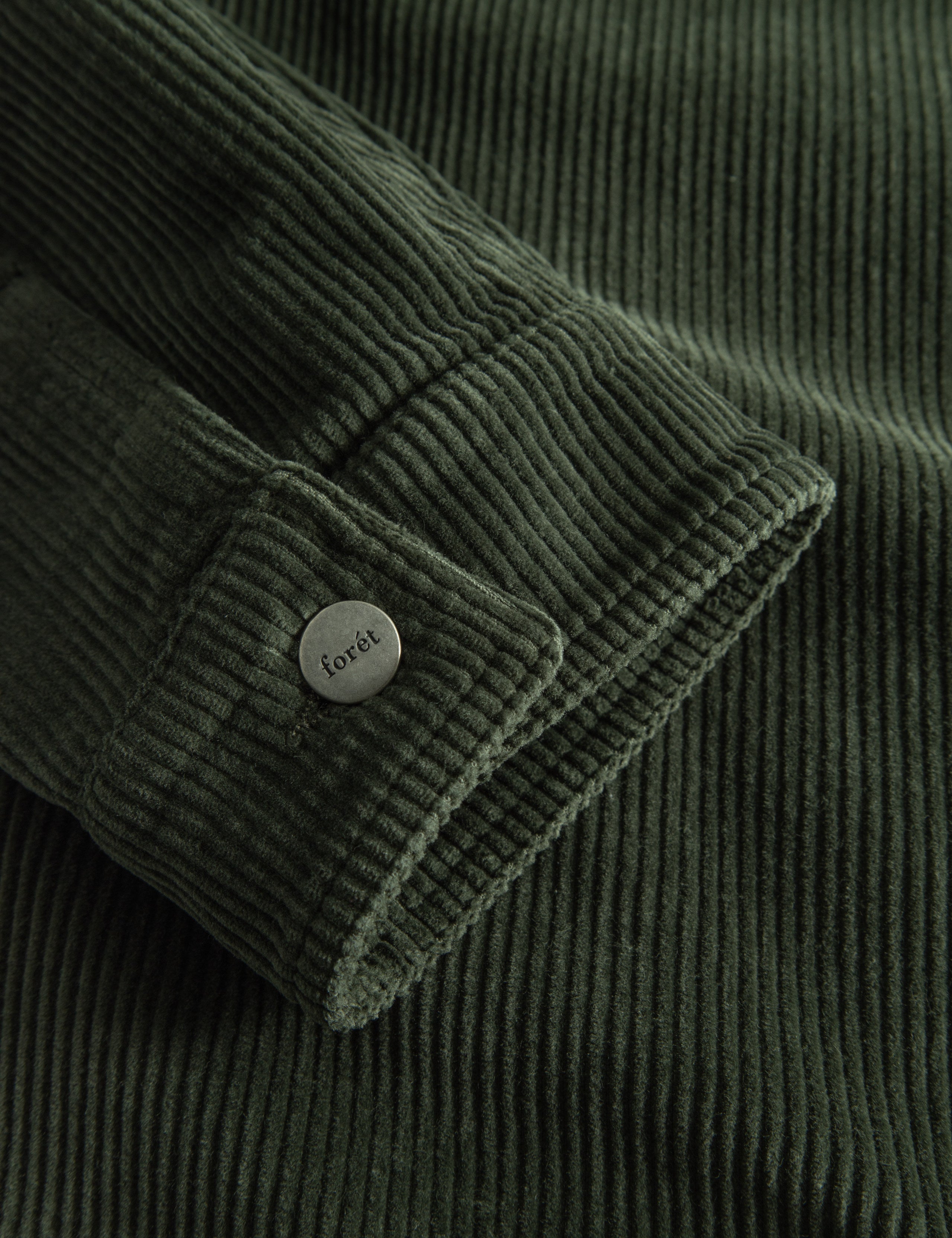 ROWAN OVERSHIRT - DARK MOSS CORDUROY