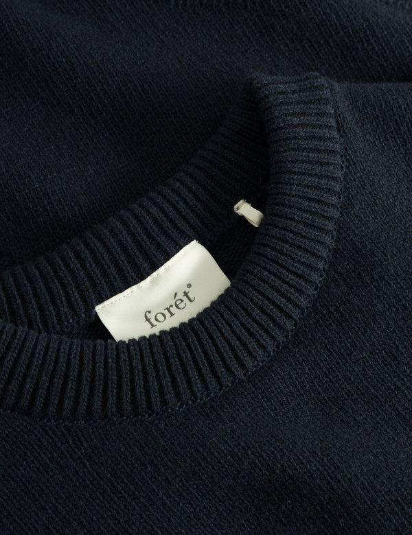 RELAX JACQUARD KNIT - NAVY