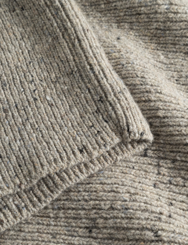 CONE RIB KNIT - LIGHT GREY MELANGÉ