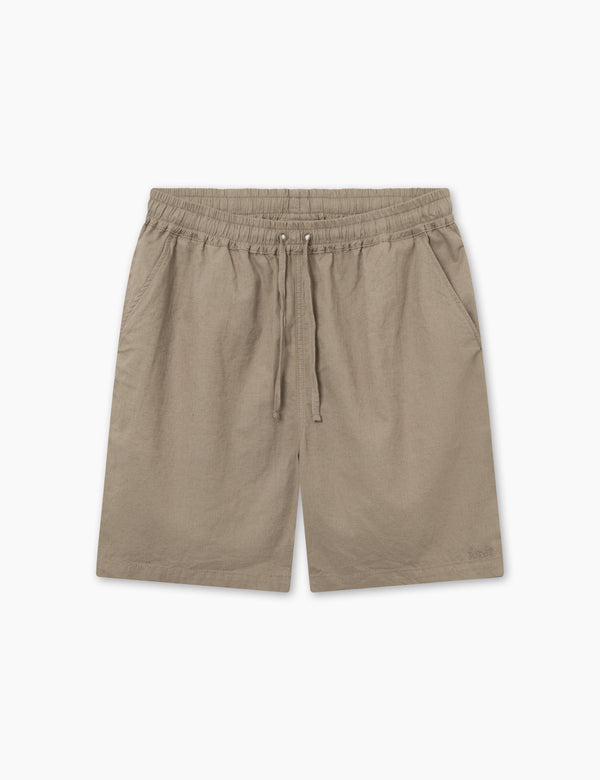 SERENE LINEN SHORTS - TAUPE