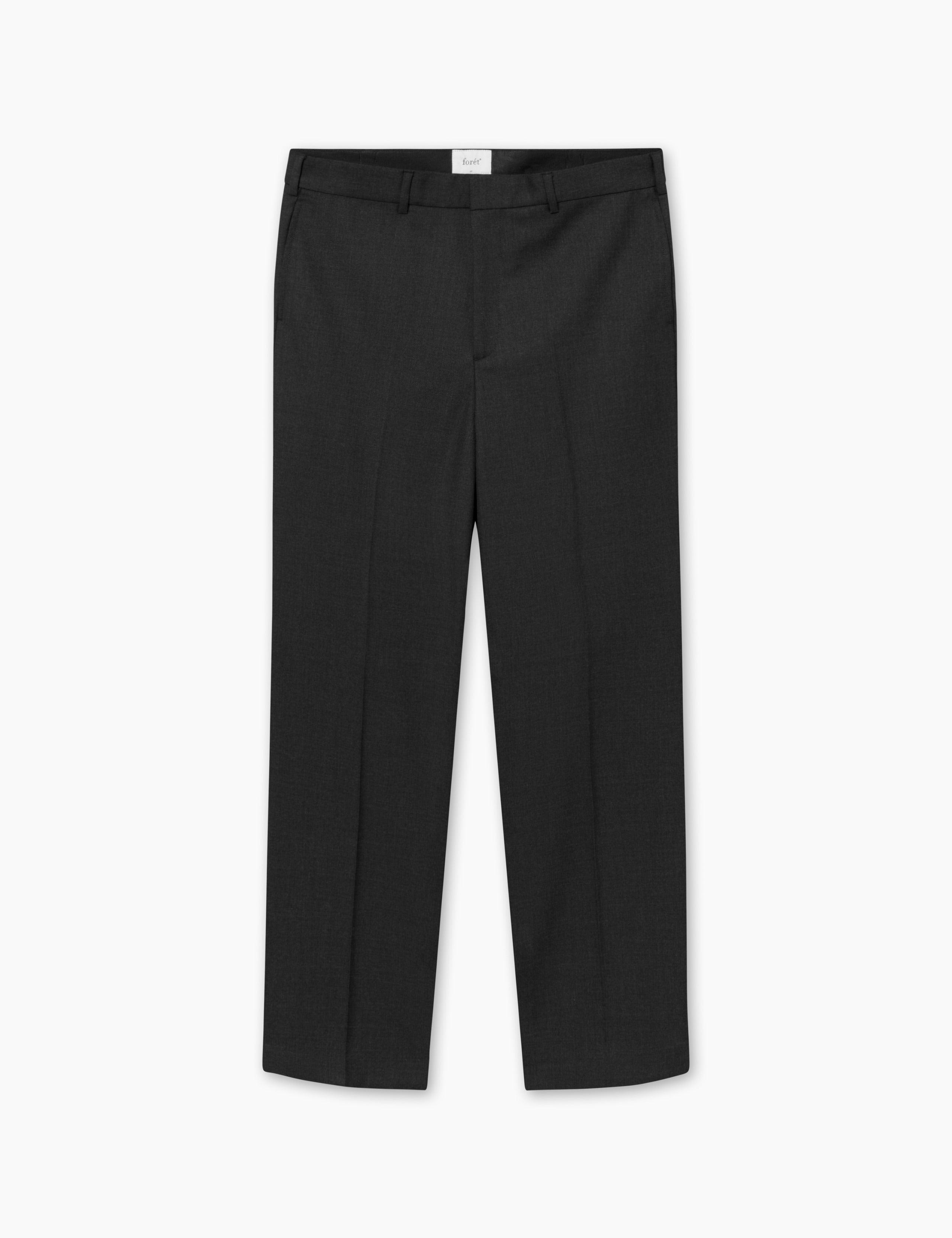 WRITER WOOL PANTS - DARK GREY MELANGÉ