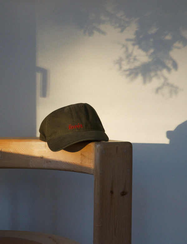 HAWK WASHED CAP - ARMY/RED