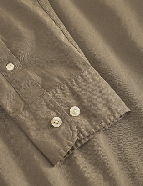 CAMP LIGHT TWILL SHIRT - DUSTY OLIVE