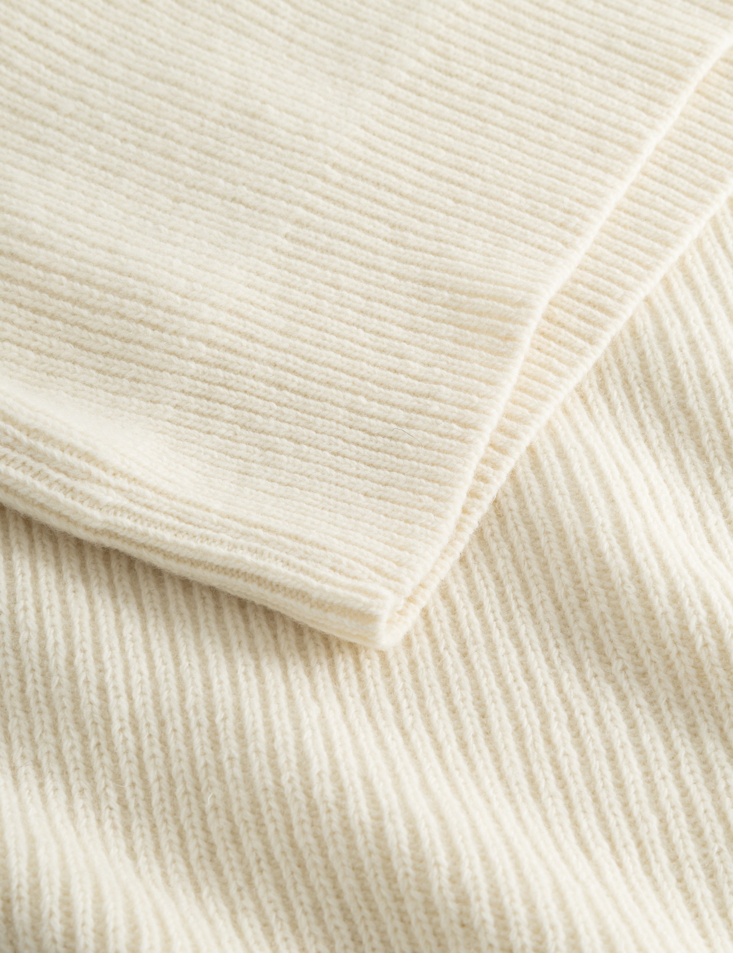 RELAX RIB KNIT - CLOUD/DARK MOSS