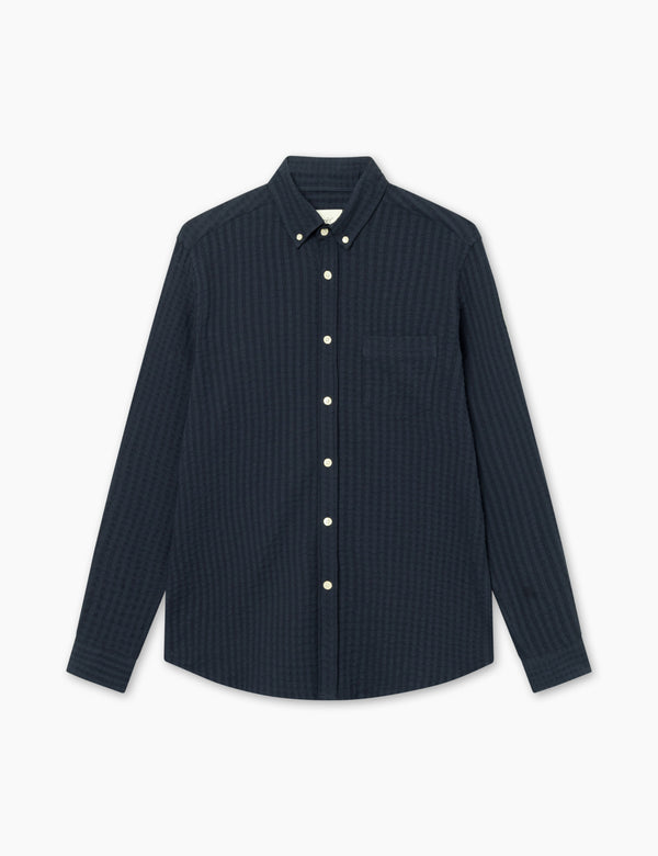 DAWN JACQUARD SHIRT - NAVY