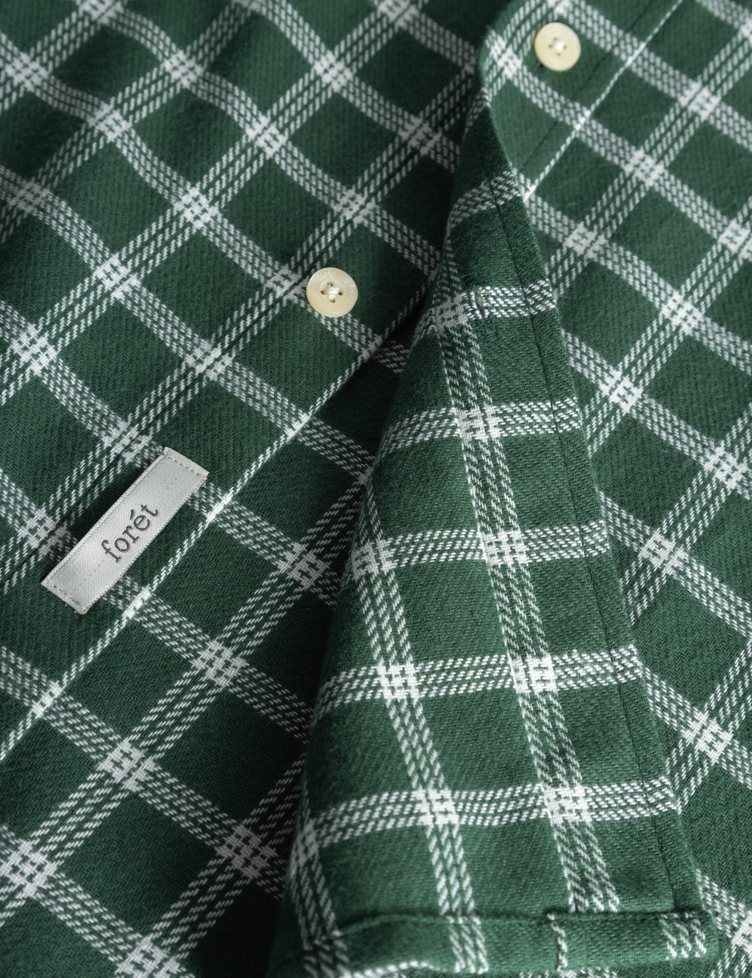 HORNET FLANNEL SHIRT - GREEN/CLOUD