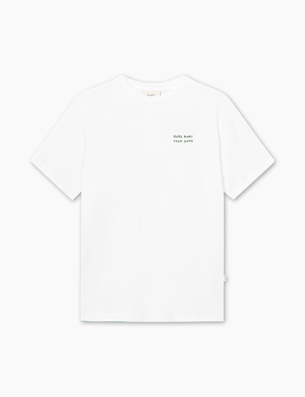 ABODE EMBROIDERY T-SHIRT - WHITE/GREEN