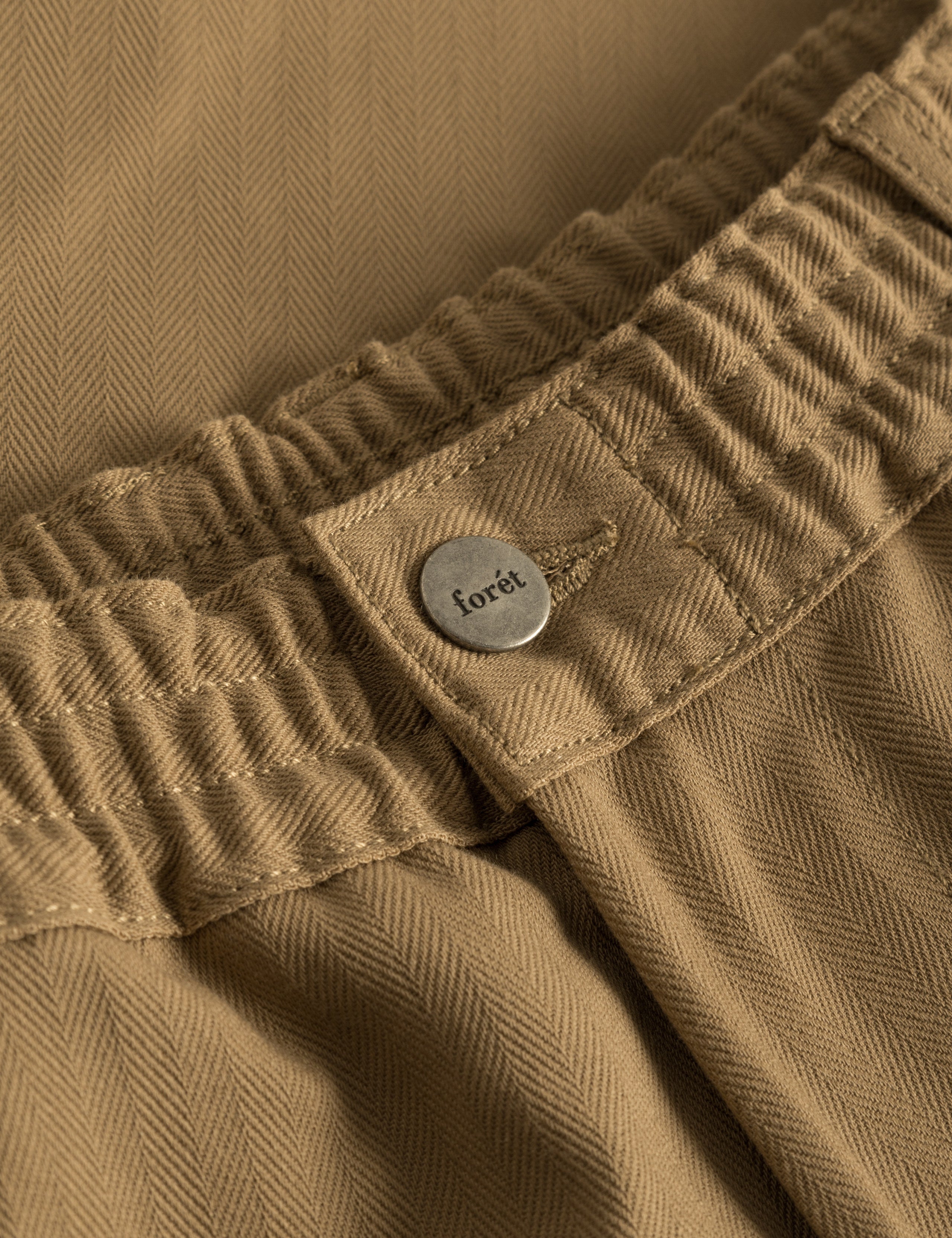 CLAY HERRINGBONE PANTS - KHAKI