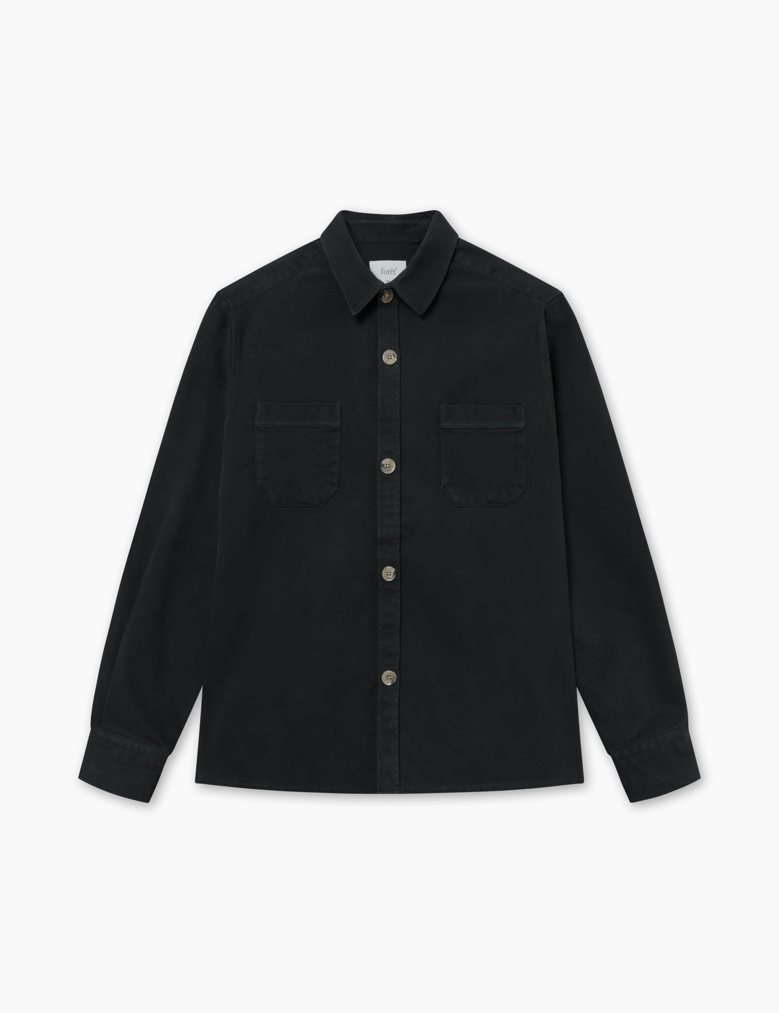 FELLOW TWILL SHIRT - WASHED BLACK