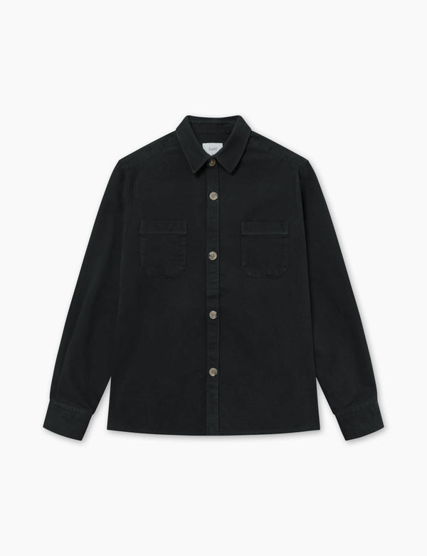 FELLOW TWILL SHIRT - WASHED BLACK