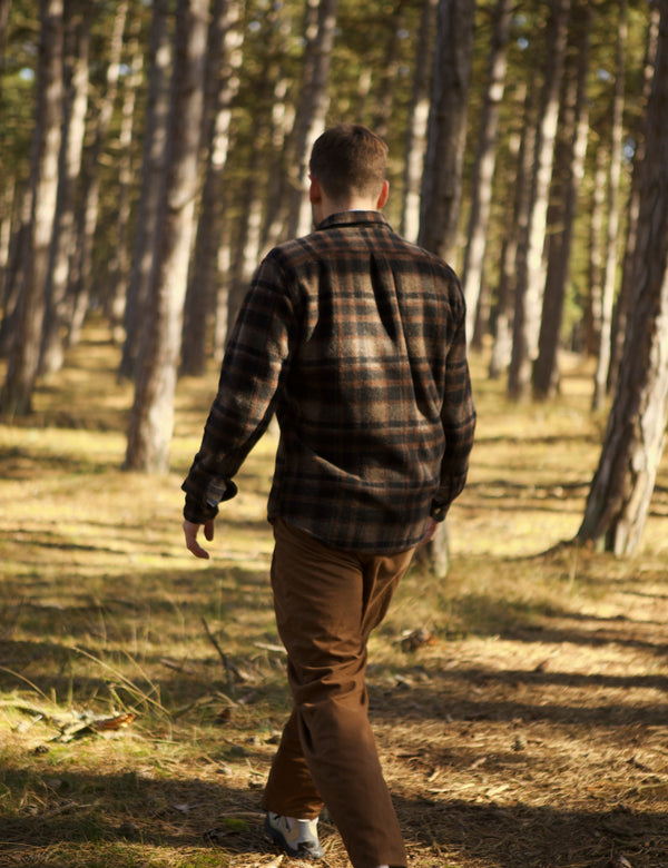 IVY WOOL OVERSHIRT - BROWN CHECK