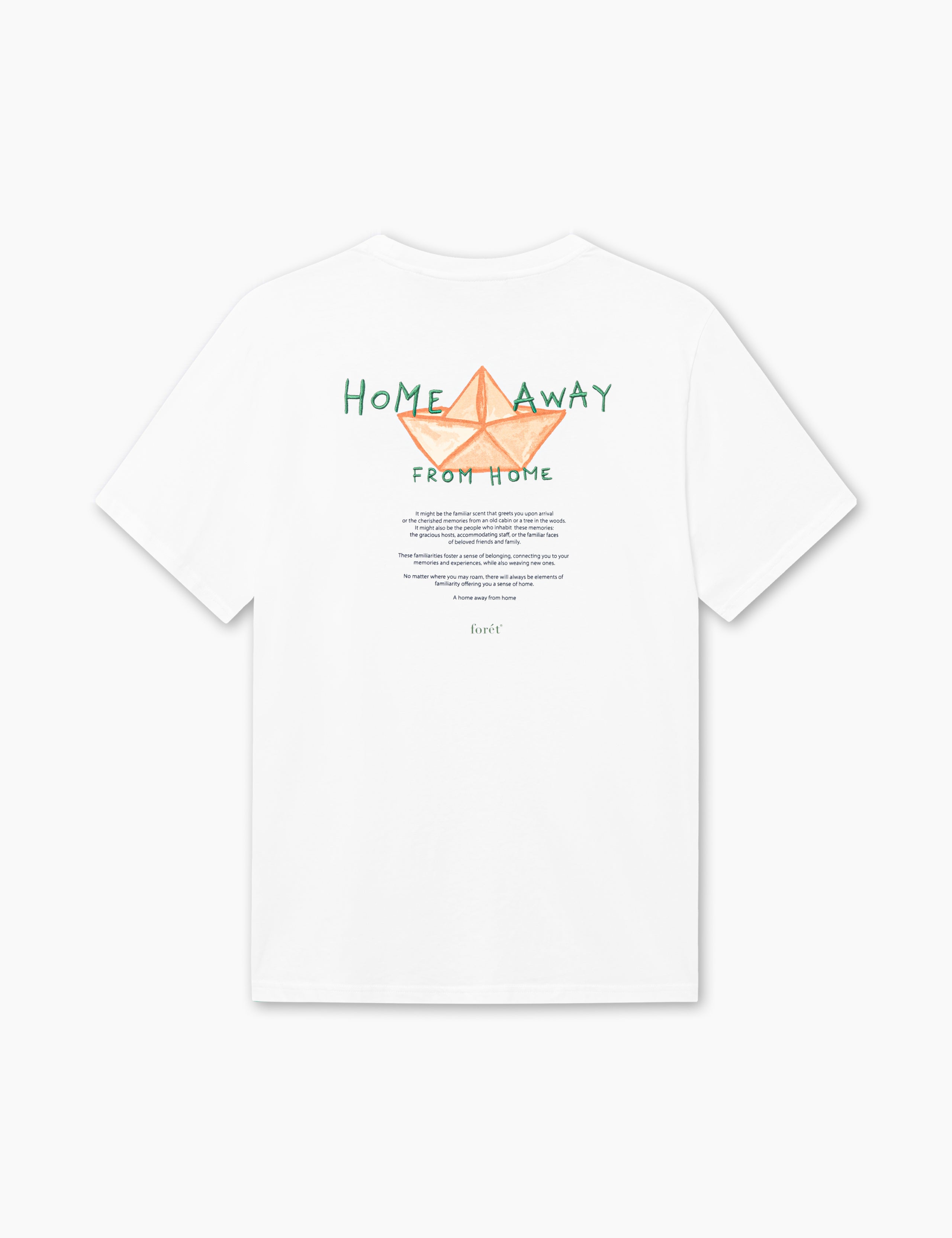 ABODE EMBROIDERY T-SHIRT - WHITE/GREEN