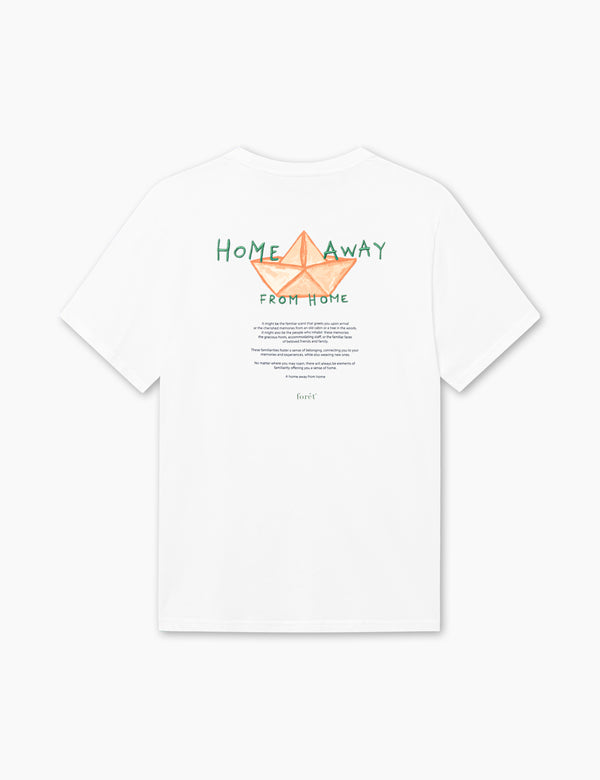 ABODE EMBROIDERY T-SHIRT - WHITE/GREEN