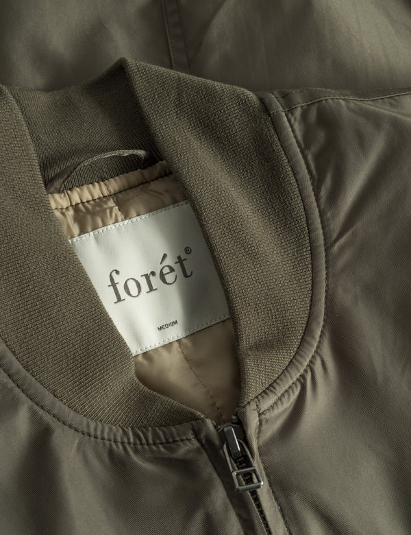 BOW BOMBER JACKET - DUSTY OLIVE