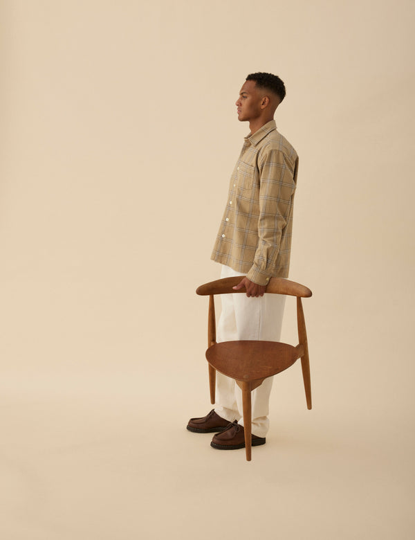 FABLE CHECK SHIRT - KHAKI CHECK