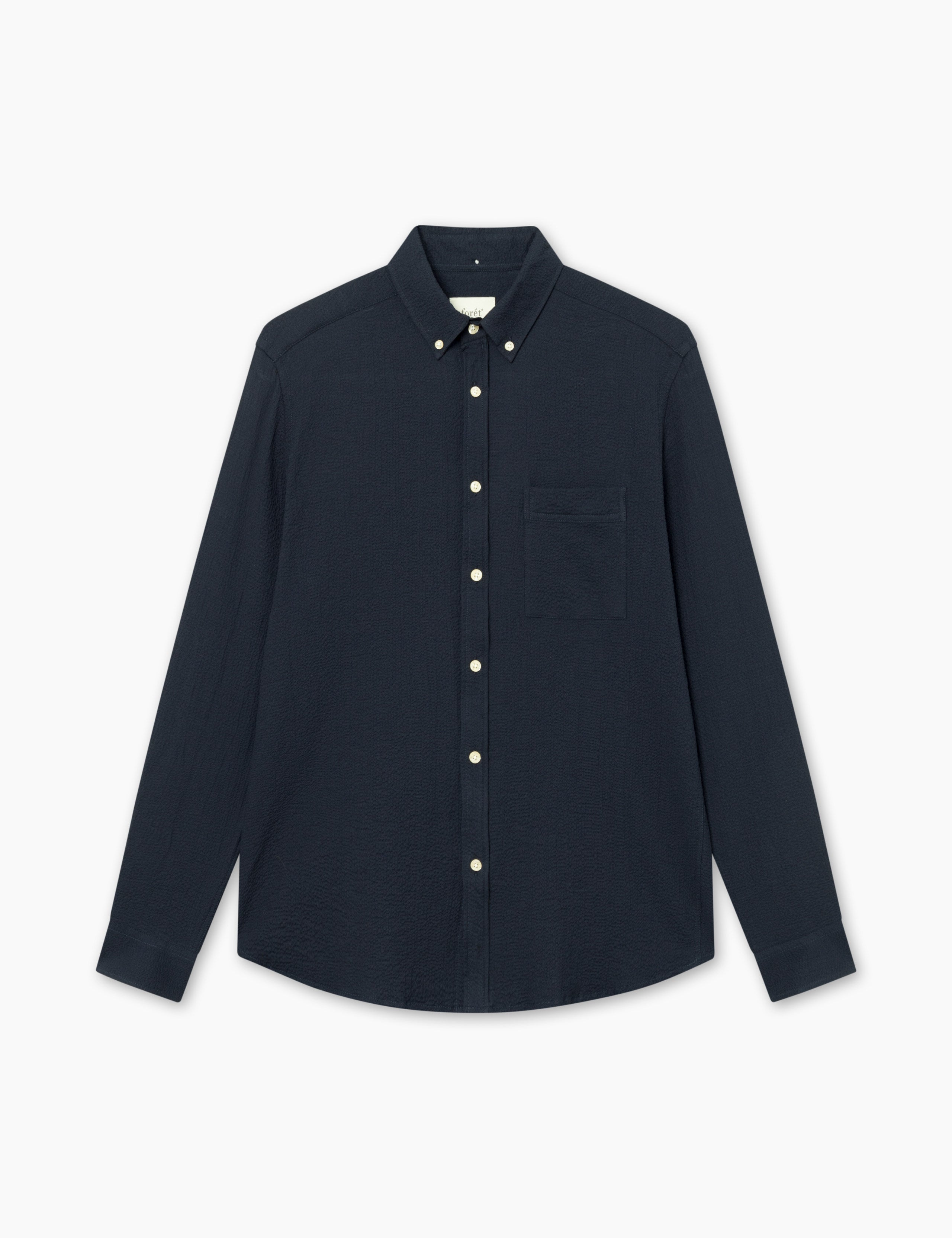 HORNET SEERSUCKER SHIRT - NAVY