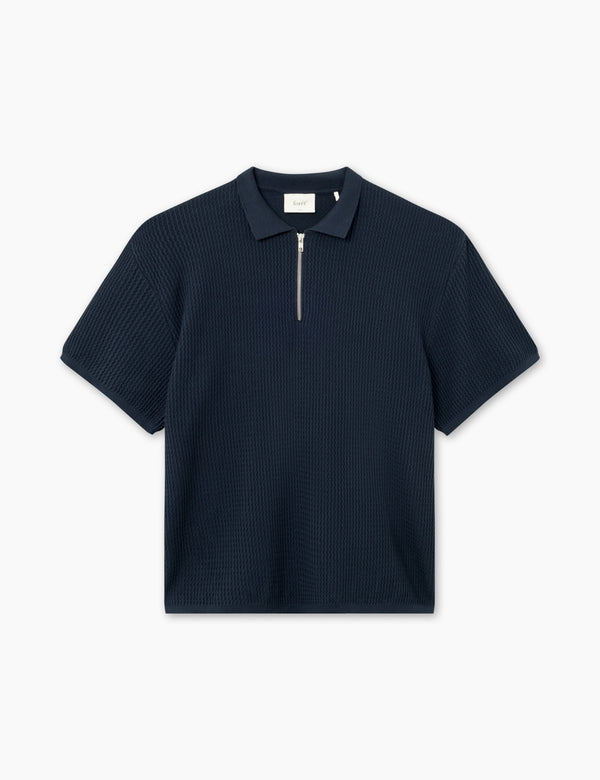 MOMENT HALF ZIP KNIT - NAVY