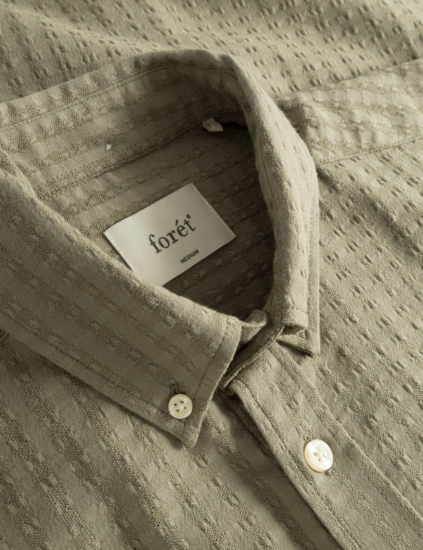 DAWN JACQUARD SHIRT - DUSTY OLIVE