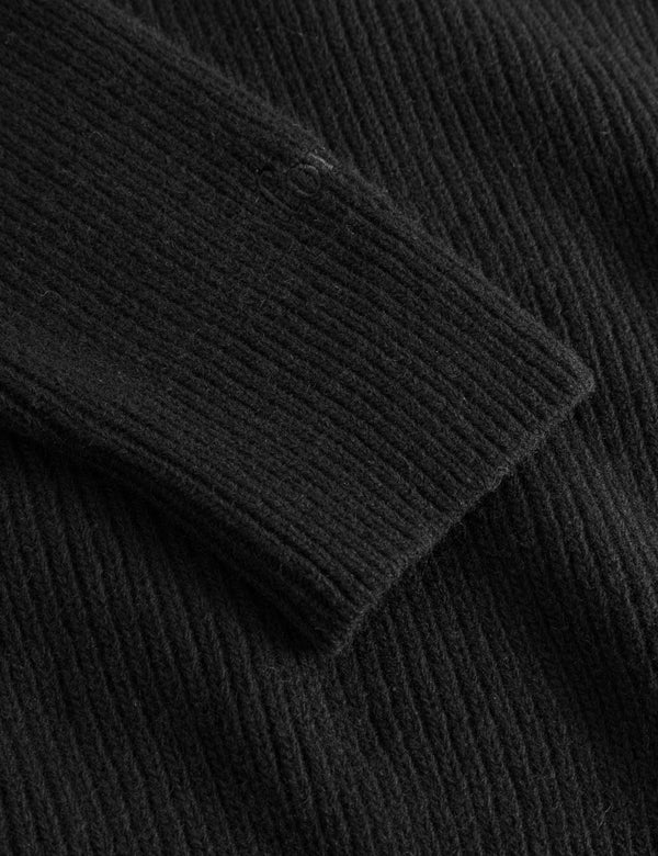 CONE RIB KNIT - BLACK