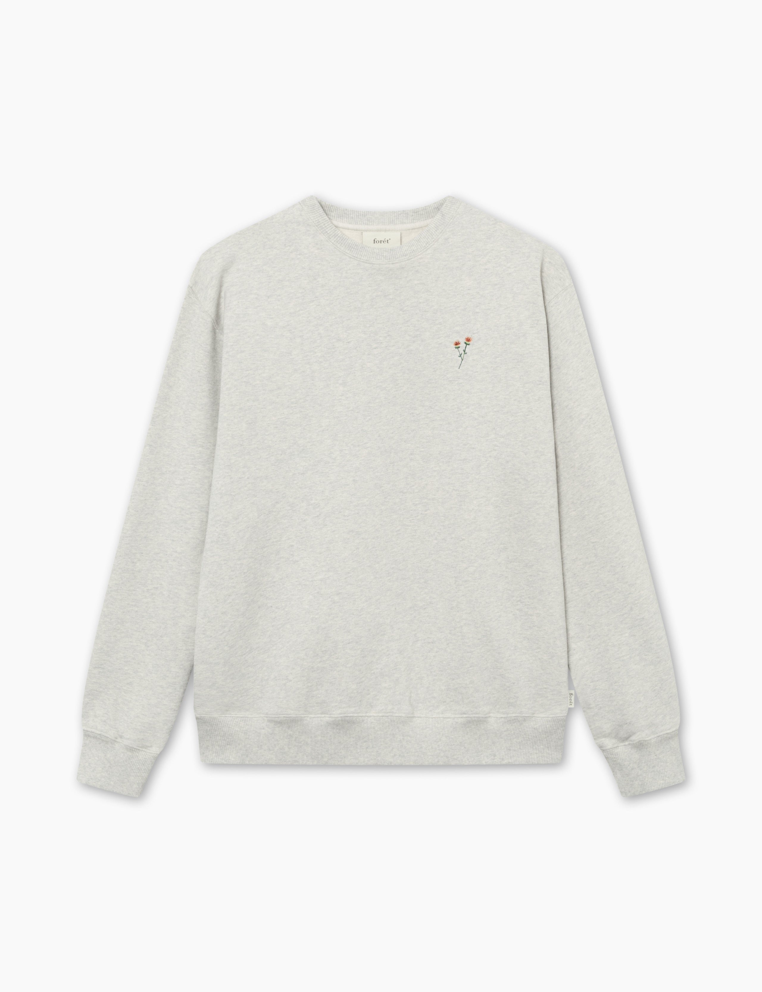 NOON SWEATSHIRT - SNOW MELANGE FLOWER