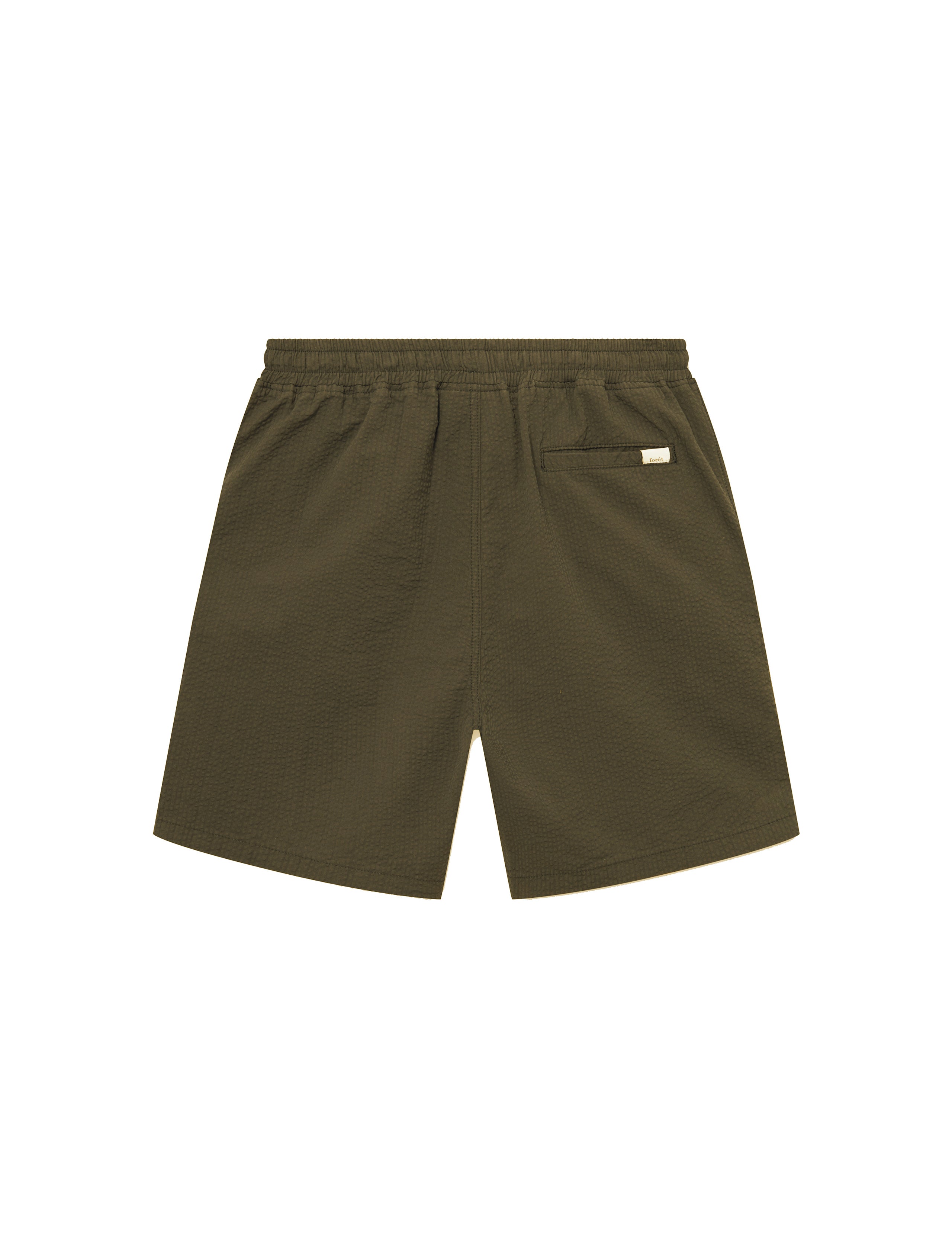 HUSH SEERSUCKER SHORTS - ARMY