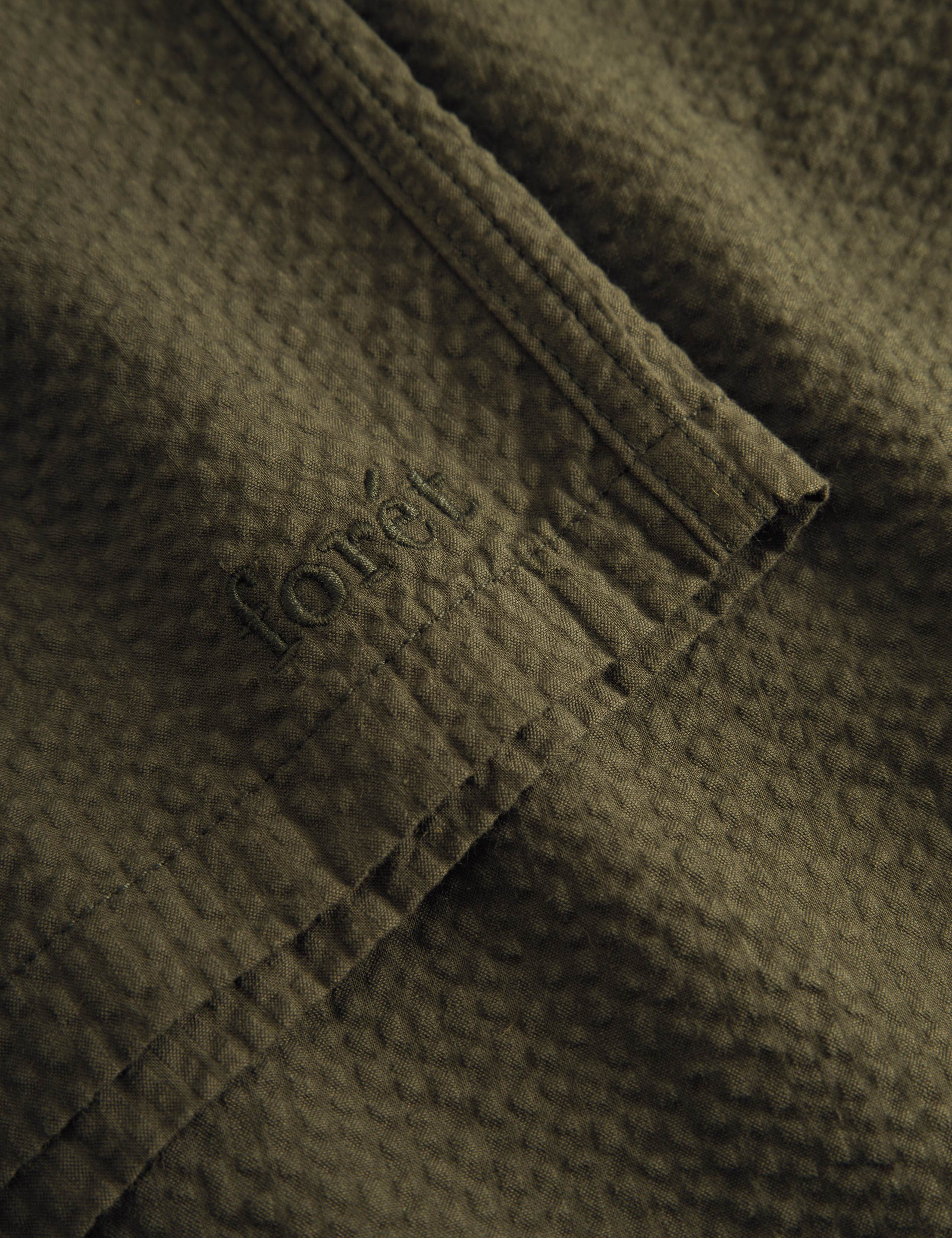 HUSH SEERSUCKER SHORTS - ARMY