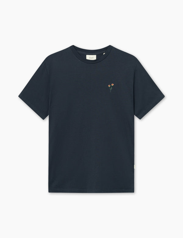 FLOWER T-SHIRT - NAVY