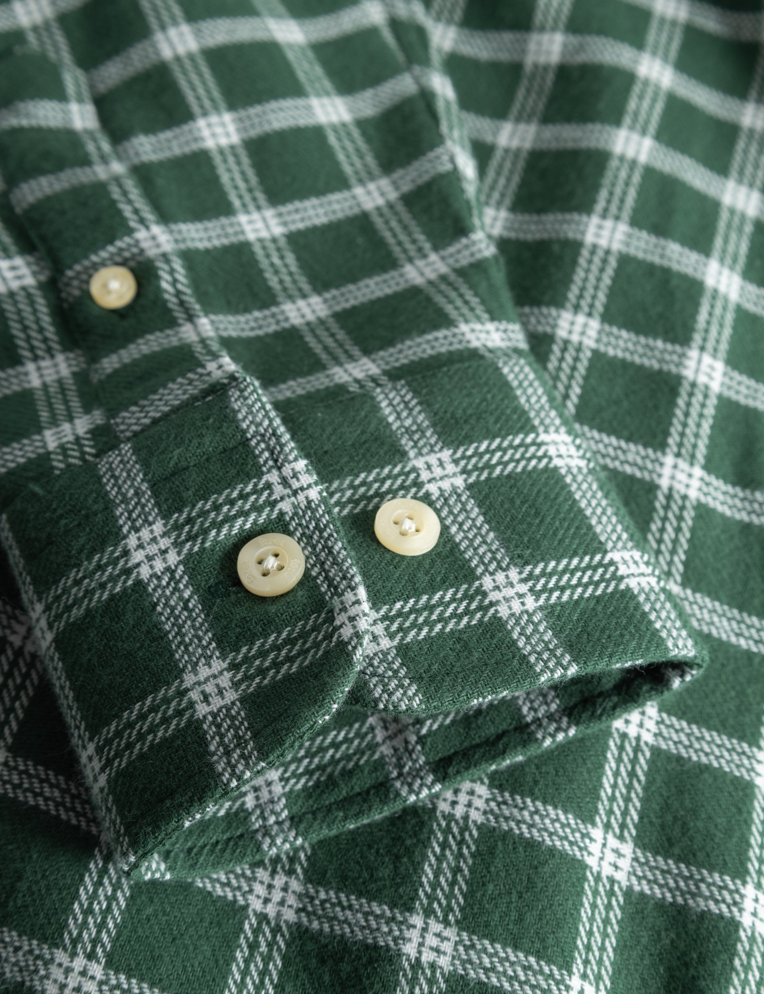 HORNET FLANNEL SHIRT - GREEN/CLOUD