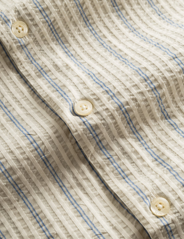 CREST DOVE SHIRT - BLUE STRIPE