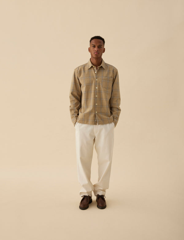 FABLE CHECK SHIRT - KHAKI CHECK