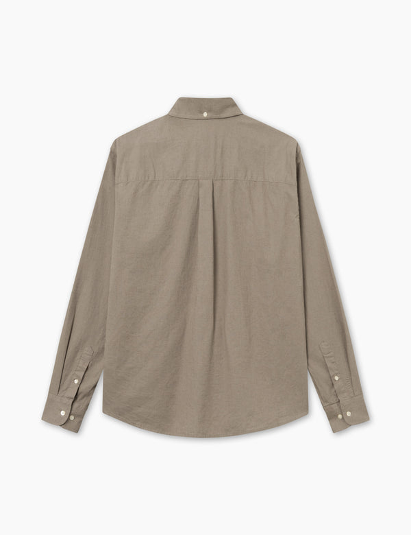 SERENE LINEN SHIRT - TAUPE