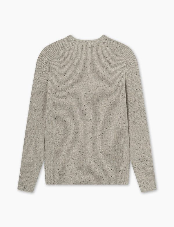 CONE RIB KNIT - LIGHT GREY MELANGÉ