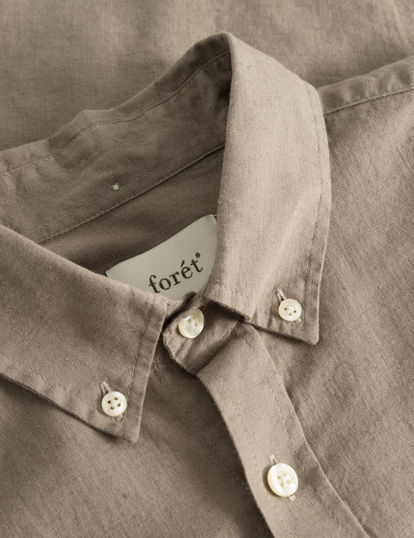 SERENE LINEN SHIRT - TAUPE