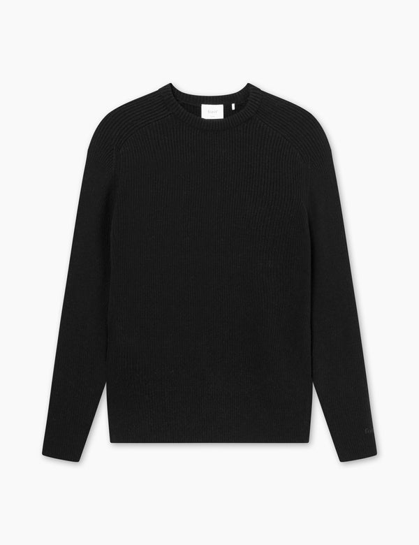 CONE RIB KNIT - BLACK