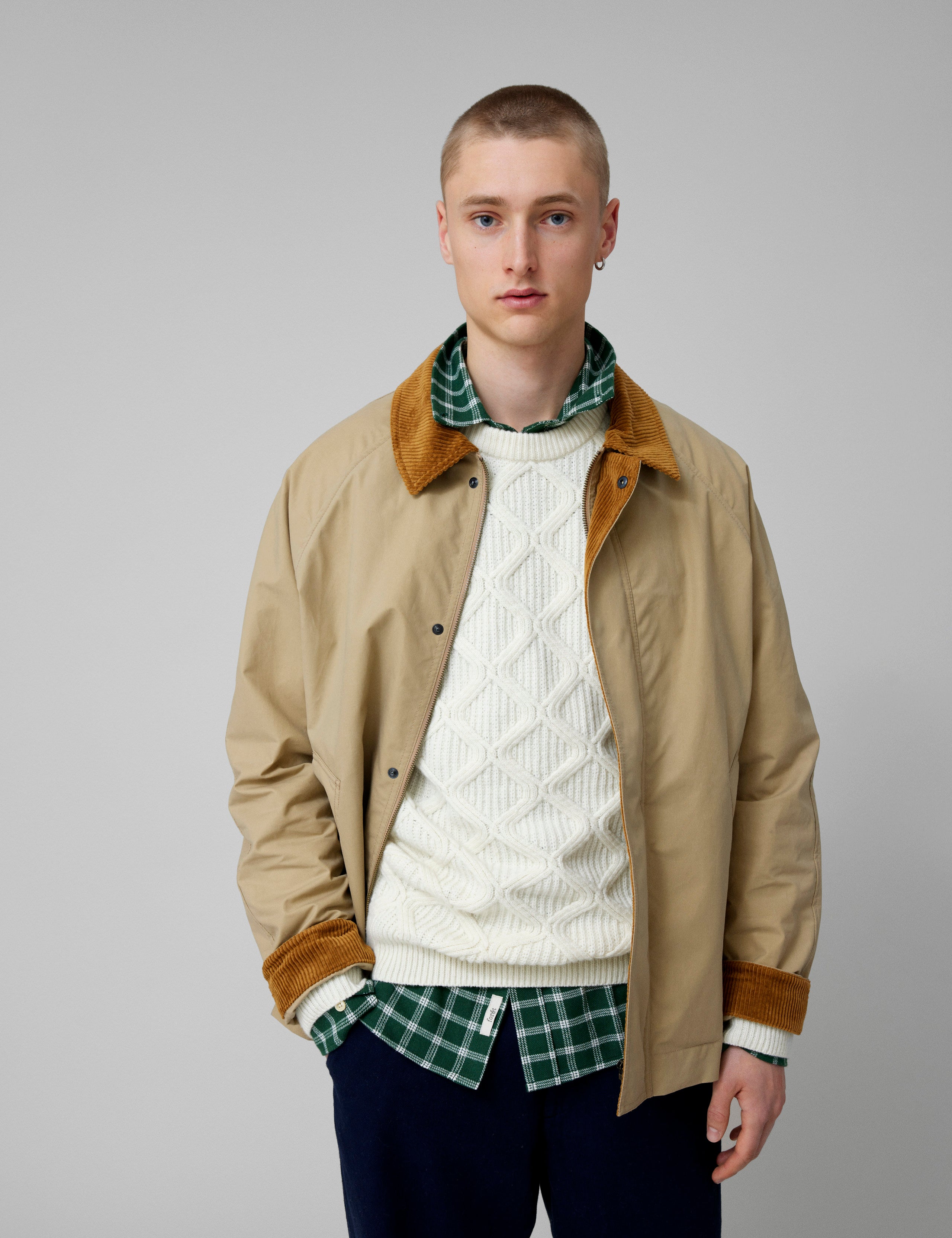 ROW OILSKIN JACKET - KHAKI