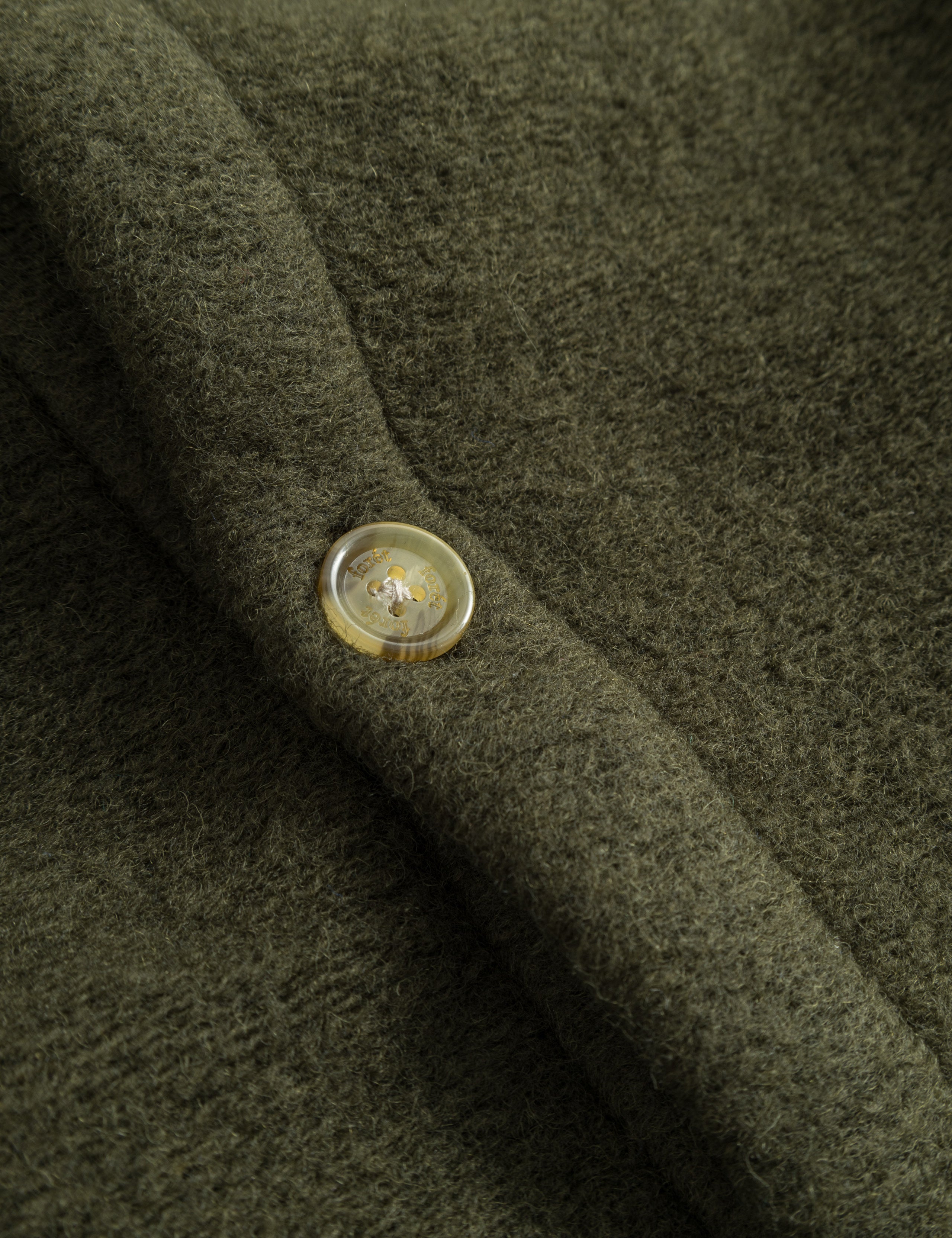 IVY WOOL OVERSHIRT - DARK MOSS