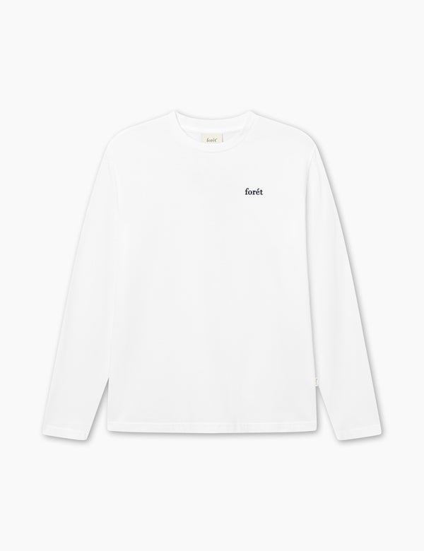 ABODE EMBROIDERY LONGSLEEVE - WHITE