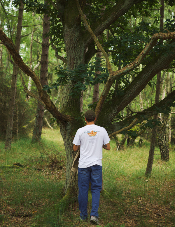 ABODE EMBROIDERY T-SHIRT - WHITE/GREEN