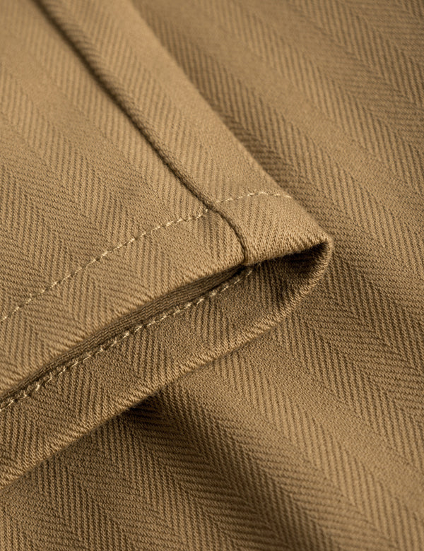 CLAY HERRINGBONE PANTS - KHAKI