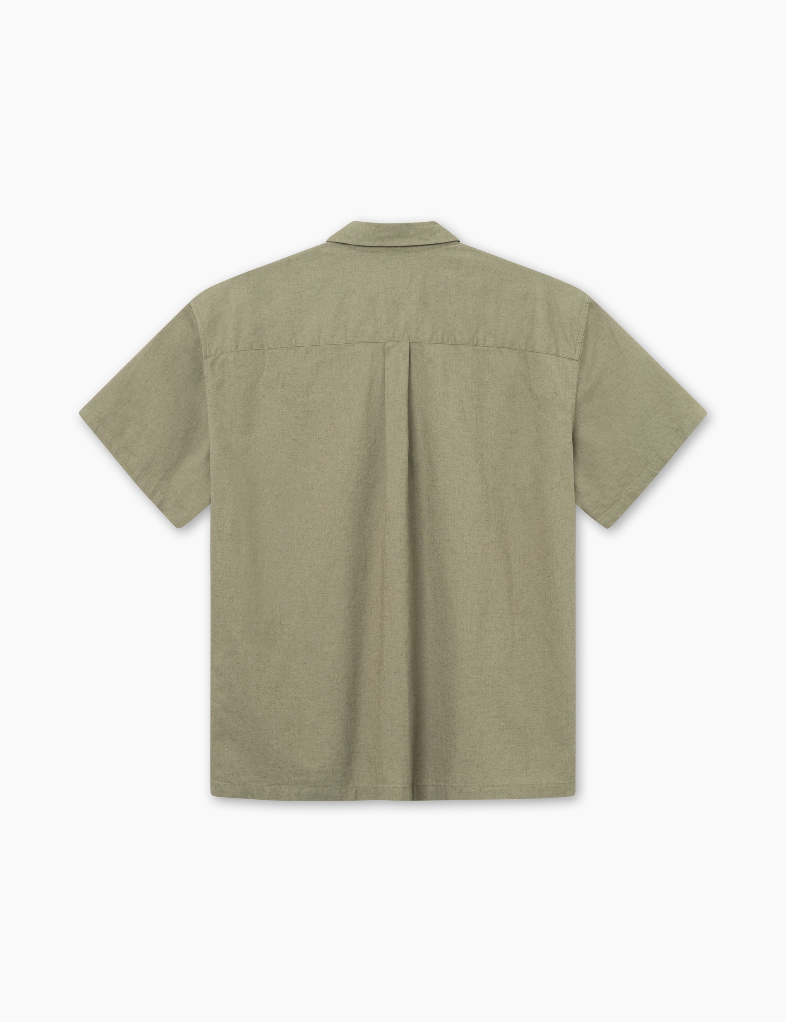 SERENE LINEN SS SHIRT - DUSTY OLIVE