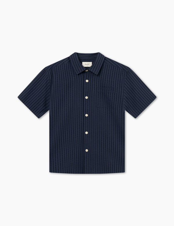 VOLE SEERSCUKER SS SHIRT - NAVY