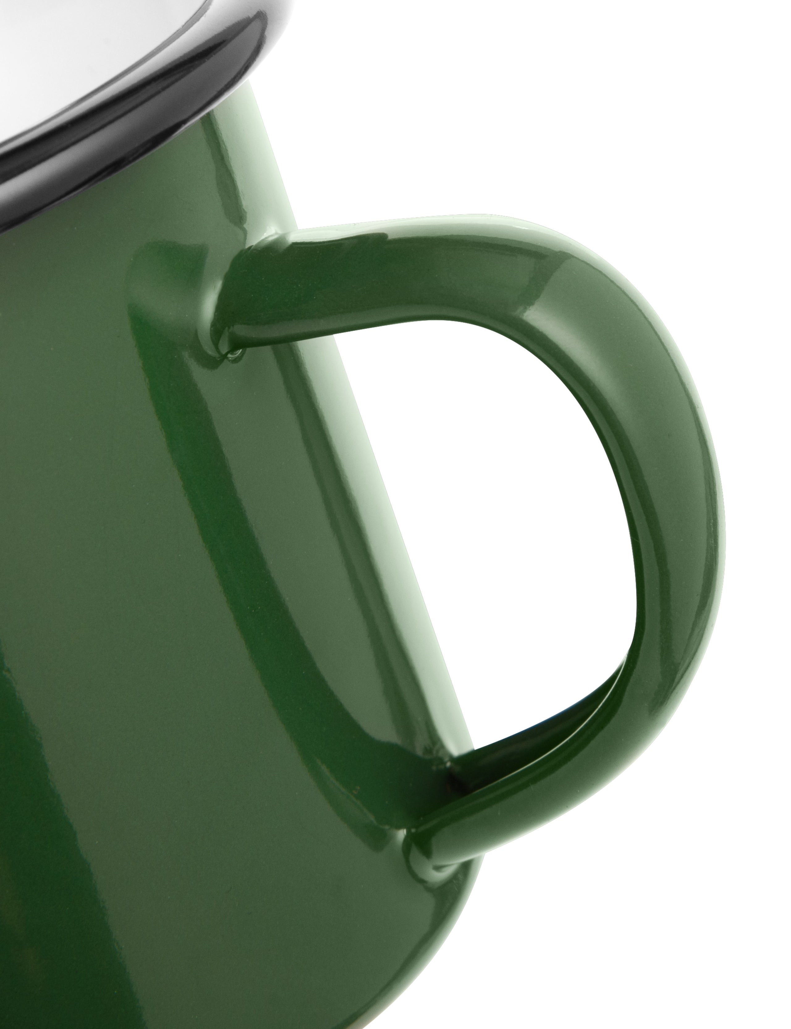 BEAN ENAMEL MUG - DARK GREEN