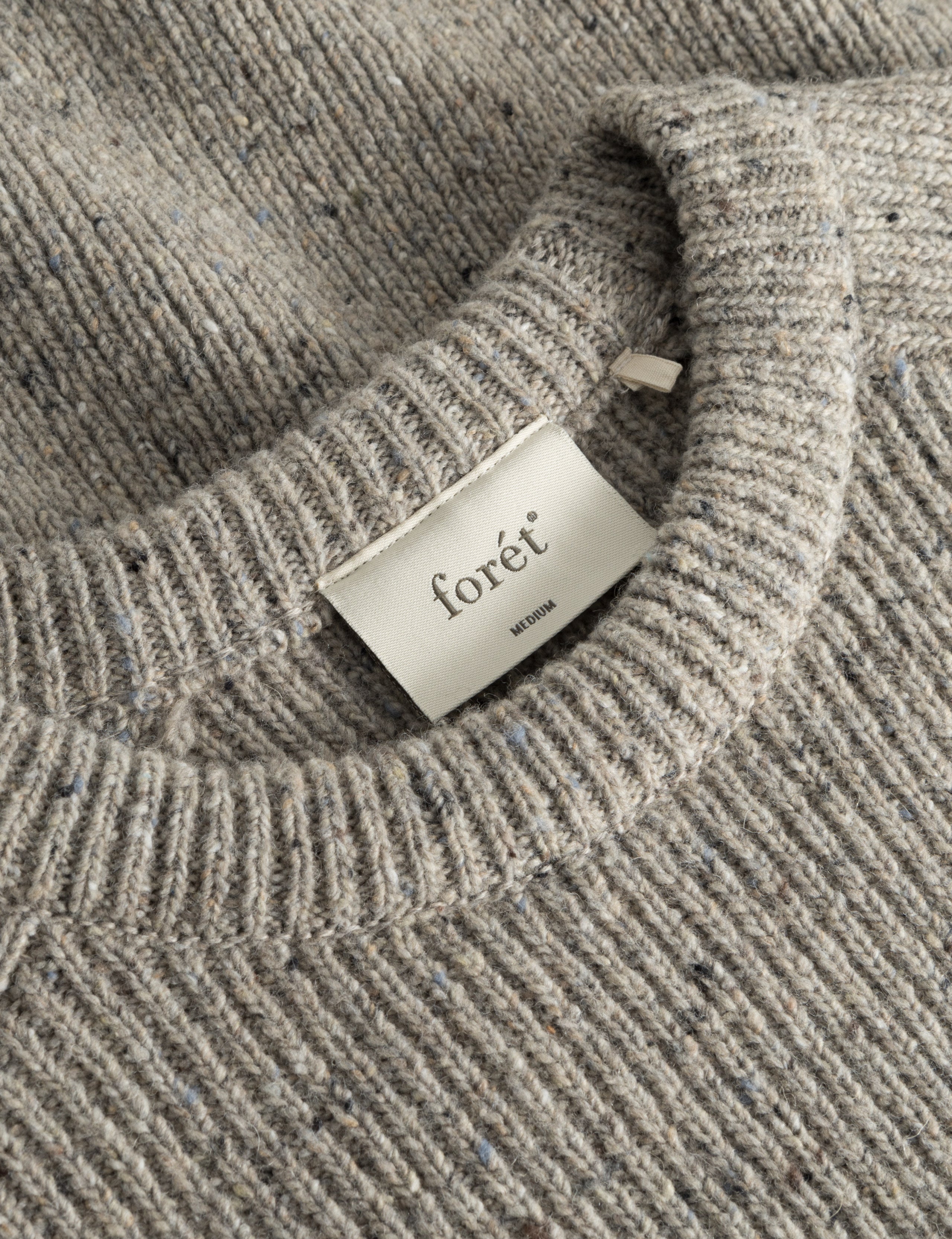 CONE RIB KNIT - LIGHT GREY MELANGÉ